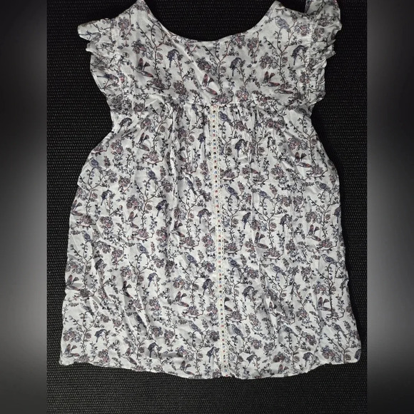 Anthropologie Ranna Gill | Faye Floral Birds Sleeveless Blouse Sz S - Picture 7 of 9